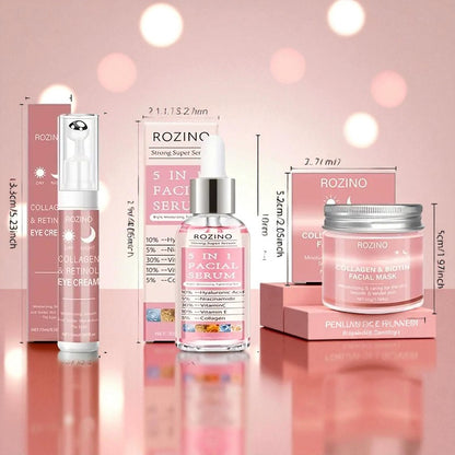 Instant Lift Collagen Serum + Eye Cream + Day/Night Mask Set