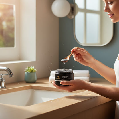 Sea Salt Facial Scrub with Aloe & Volcano Mud Extract